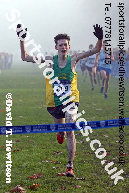 Mens under-17s, European Cross Country Trials, Sefton Park, Liverpool. Photo: David T. Hewitson/Sports for All Pics